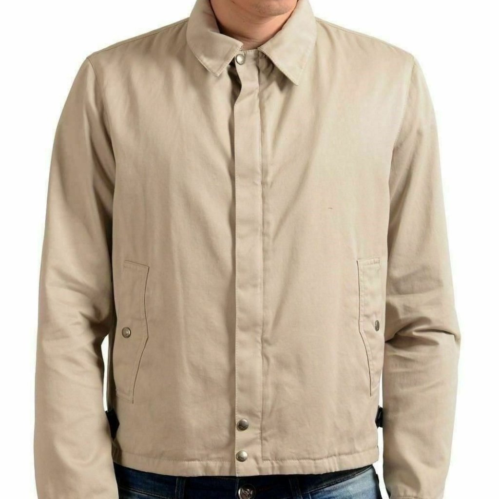 Just Cavalli Men's Beige Windbreaker Jacket